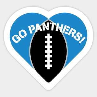 Heart Shaped Carolina Panthers Sticker